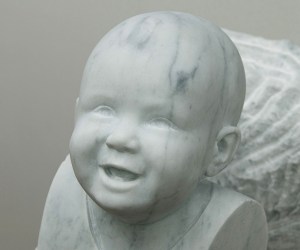 Portrait sculpture in carrara marble by british portrait artist Matt Harvey. Commissioned in 2013