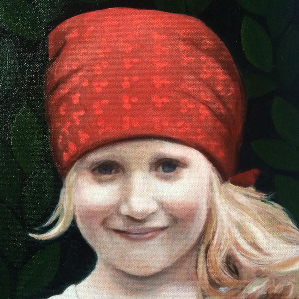 Portrait in oil paint by contemporary British portrait artist and portrait painter Matt Harvey