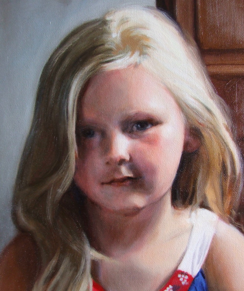 Dry brushing and blending in oil portrait painting