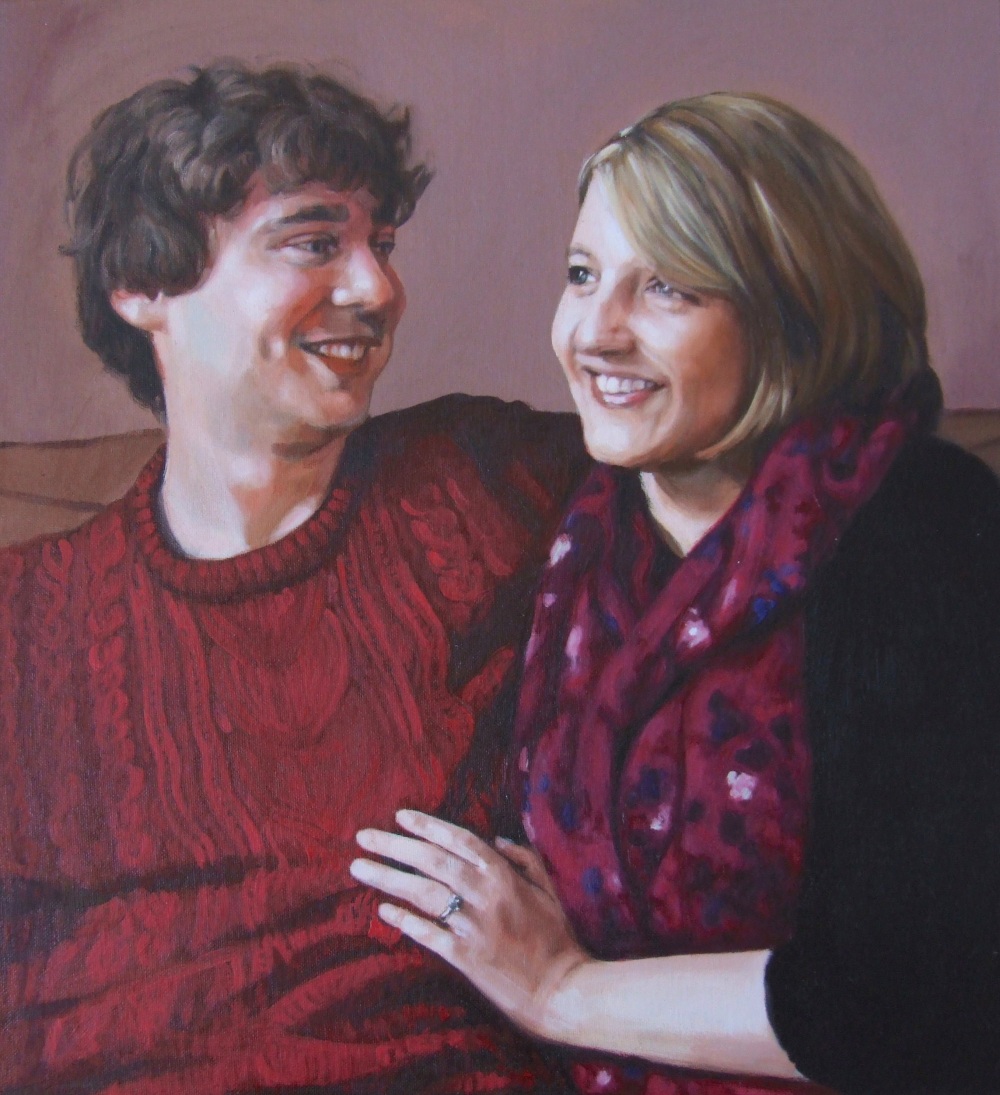 Anna and Simon, oil on canvas, Matt Harvey Art