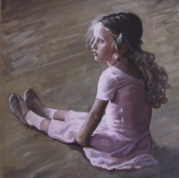 Portrait painting of a young ballet dancer by matt harvey, UK portrait artist. Commissioning a painting is a collaboration between the artist and the sitter. Please contact the artist for further details about commissioning a portrait painting of your loved ones.