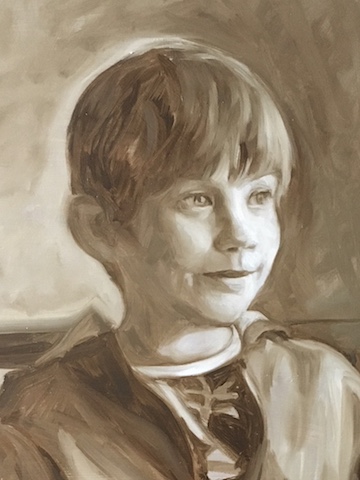 Jacob, grisaille DETAIL, oil on board, Matt Harvey Art copy