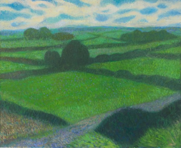 landscape painting of oxfordshire countryside by UK portrait painter and artist Matt Harvey